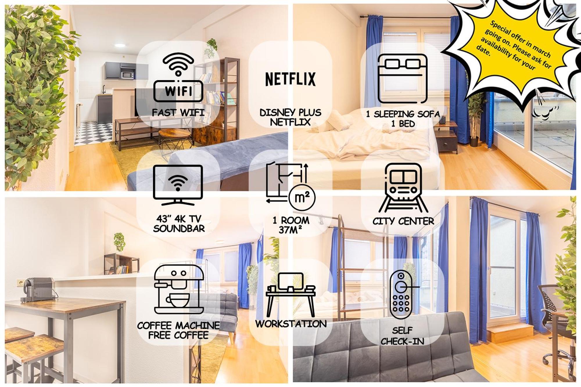 Balkon, 4K Tv, Kaffee, Netflix Lejlighed Bad Dürrenberg Eksteriør billede
